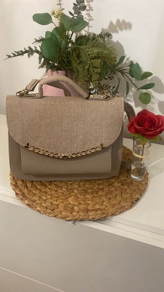 2 Bolsos Piel Mujer Negro y Marrón