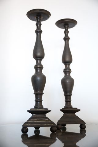 Pareja Candelabros Vintage Latón/Bronce 45cm