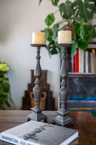 Pareja Candelabros Vintage Latón/Bronce 45cm