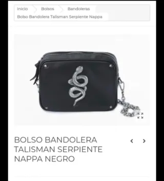 Bolso Negro Serpiente Salvador Bachiller