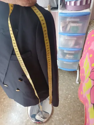 Chaqueta comunión niño negra botones dorados