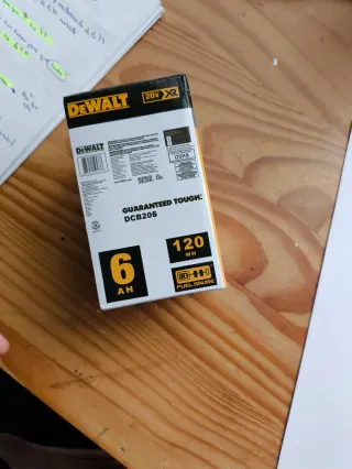 2 Baterías Dewalt 20V MAX 6.0Ah DCB206