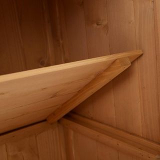 Casita de Madera para Jardín con 2 Puertas, Armario de Exterior para Herramientas de Jardín con Techo Abatible, 74X43X88 Cm