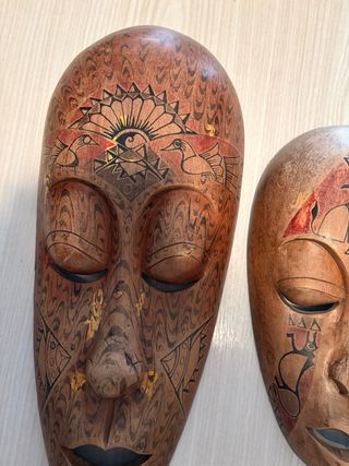 Colección 2 Máscaras Africanas Madera