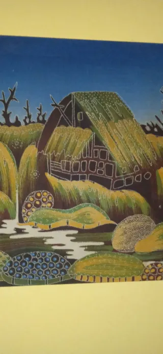 Tela batik artigianale su tessuto