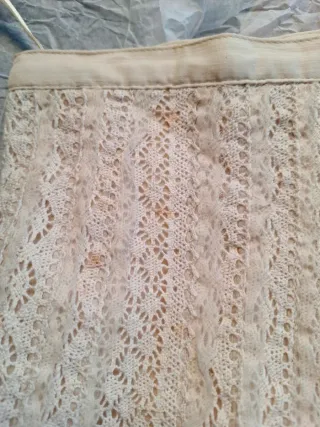 Falda gasa y encaje Tintoretto beige