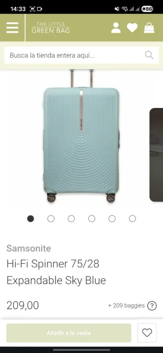 Maleta Samsonite Verde Menta