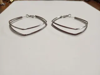 Orecchini quadrati argento