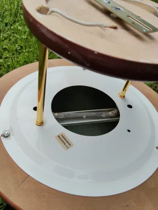 Lámpara de techo madera y cristal