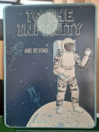 Cuadro Chapa Astronauta To The Infinity