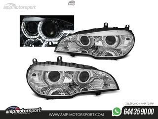 FAROS DELANTEROS OJOS DE ANGEL 3D U PARA BMW X5 E70 2007-2010