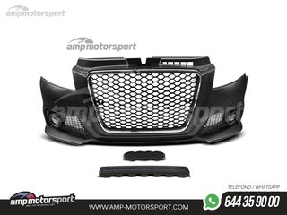 PARAGOLPES DELANTERO PARA AUDI A3 8P LOOK RS3 CROMO CON SRA PDC