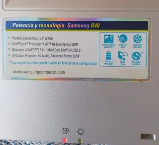 2 PC Portatiles Samsung NP-R40 LEER ANUNCIO