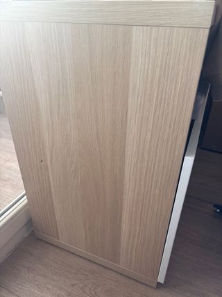 Mueble TV Ikea Besta Blanco y Roble