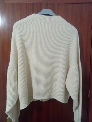 Jersey beige de punto talla única