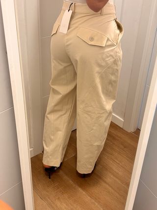 Pantalón Zara Beige Talla S