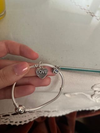 Pulsera Pandora Corazón Love y Mano Fátima