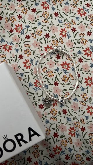 Pulsera Pandora Corazón Love y Mano Fátima