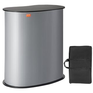 Mesa Podio Portátil para Feria, 90 × 49 × 94 cm, Mostrador de Exhibición, Stand de Feria con Pared, Mesa de Promoción Plegable, Mostrador Pop Up con Bolsa de Transporte