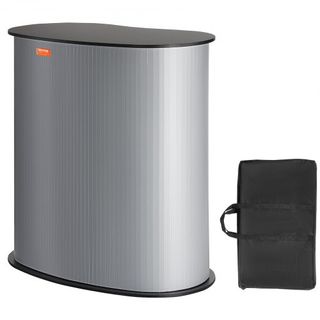 Mesa Podio Portátil para Feria, 90 × 49 × 94 cm, Mostrador de Exhibición, Stand de Feria con Pared, Mesa de Promoción Plegable, Mostrador Pop Up con Bolsa de Transporte