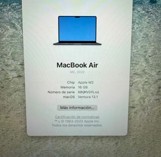 MacBook Air M2 16GB Azul Marino