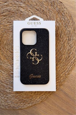 Funda GUESS iPhone 15 Pro Negra Glitter