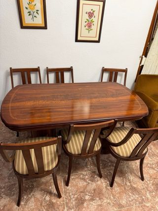 Conjunto Muebles Salón Madera y Cristal