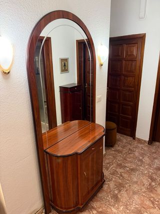 Conjunto Muebles Salón Madera y Cristal
