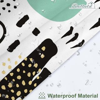 Planta de Cactus Cortina de Ducha Línea Abstracta