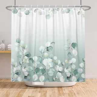 Planta de Cactus Cortina de Ducha Línea Abstracta