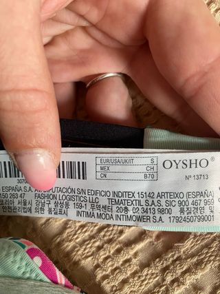 Bikini Oysho Talla M Estampado