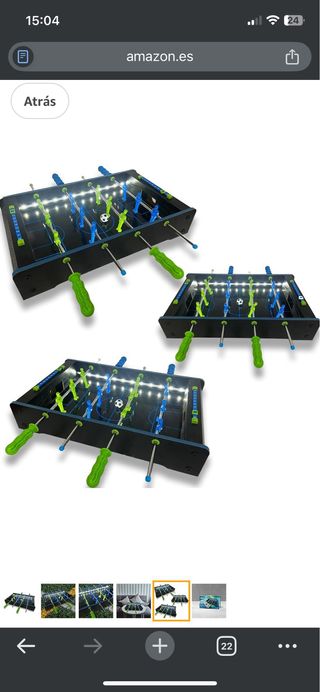 Mini futbolín brillante en oscuridad - NUEVO