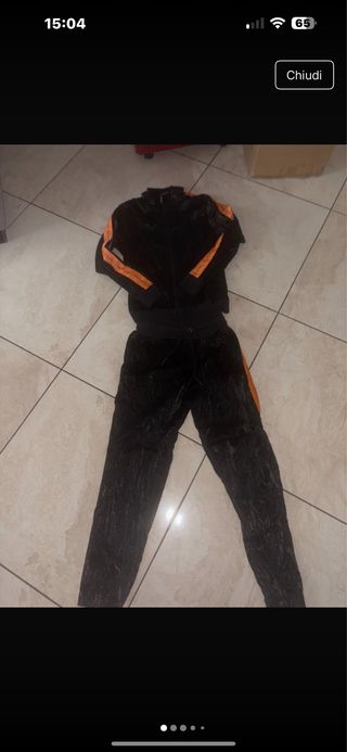 Completo Gavroche nero e arancione