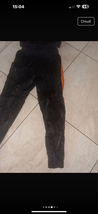 Completo Gavroche nero e arancione