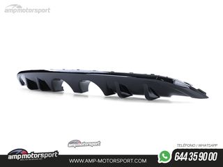 DIFUSOR TRASERO NEGRO BRILLO VW GOLF 6 LOOK R32 PARAGOLPES ESTANDAR