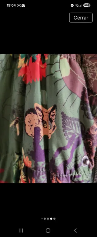 Chaqueta Desigual verde con capucha y pelo