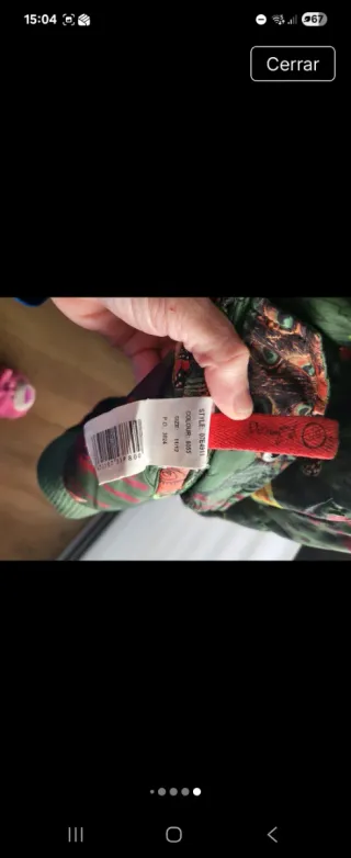 Chaqueta Desigual verde con capucha y pelo