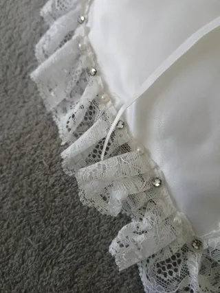 Porta anillos corazón boda encaje