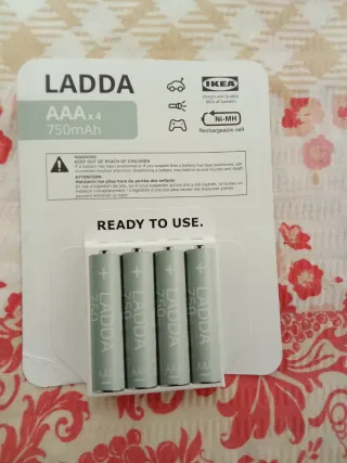 Pilas Recargables AAA IKEA LADDA x4