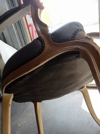 Sillón estilo Luis XV azul