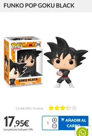 Funko Pop Goku Black 314 Dragon Ball Super