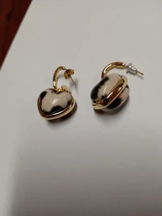 Orecchini a cuore fantasia animalier