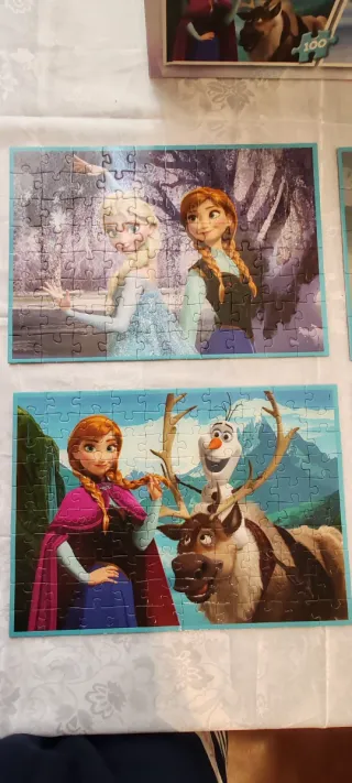 Pack 4 Puzzles Frozen Educa 50-80-100-150 Piezas