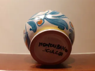 Vasetto ceramica Sciacca decorato
