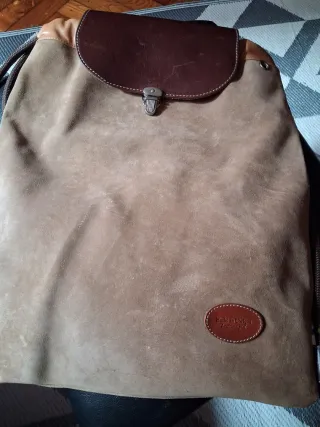 Mochila Ubrique Piel Beige/Marrón Sin Estrenar
