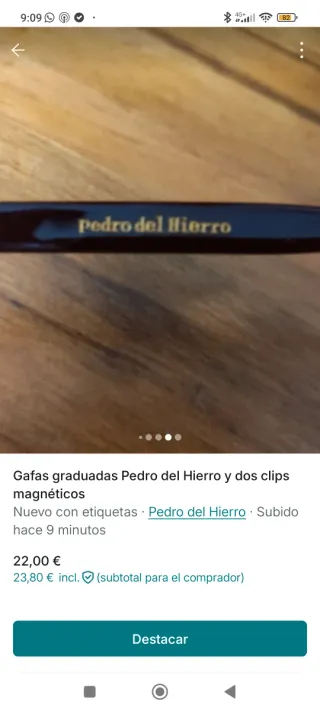 Gafas graduadas y dos clips de sol Ped. del Hierro