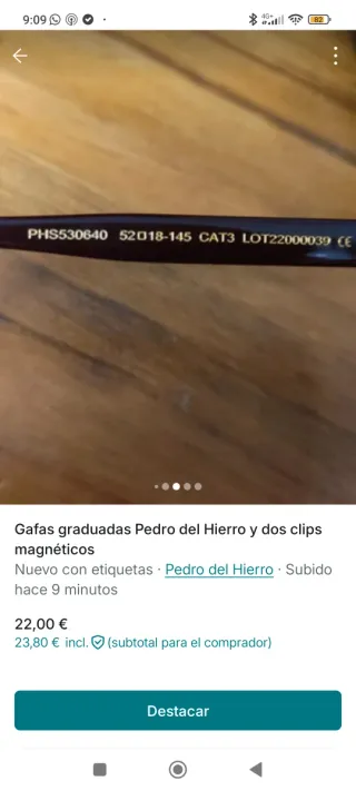 Gafas graduadas y dos clips de sol Ped. del Hierro