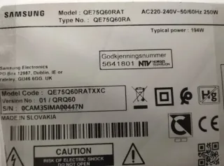 Placa Base Samsung QE75Q60RAT BN41-02695A