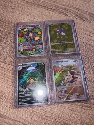4 Cartas Pokémon: Ambipom, Nymble, Exeggutor, Woop