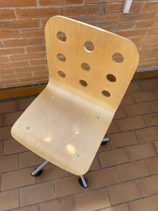 Silla de escritorio madera y metal